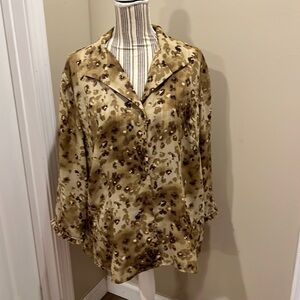Emma James Woman Animal Print Blouse Size 18W